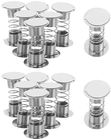 CVUTOVO 20 Piezas de Base de Resorte de Metal Cinta Adhesiva Doble Cara para Adornos Oscilantes de Tablero de Coche, Muelle Helicoidal para Manualidades y Decoración Interior,