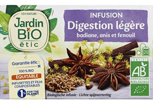 Jardin Bio Etic Infusion Digestion Légère, Multicolor, 20 Unité (Lot de 1)