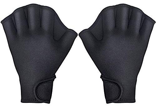 Gants De Natation Formation Palmée Gants De Natation pour Hommes Femmes Enfants Adultes Aquatic Fitness Résistance Eau Formation Néoprène M