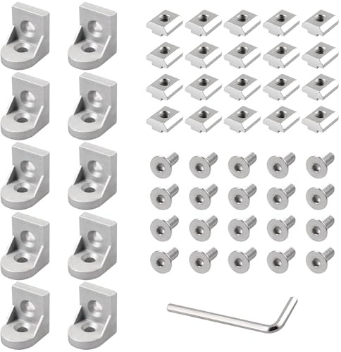 EYPINS 10 x monteringsmaterial vinkel, aluminiumprofil 40 x 40