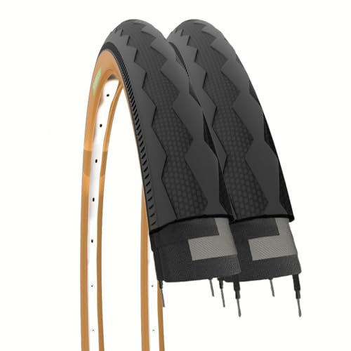 ECOVELO Unisex – Erwachsene 2 Reifen 700 x 28 C, Schwarz para, 700X28