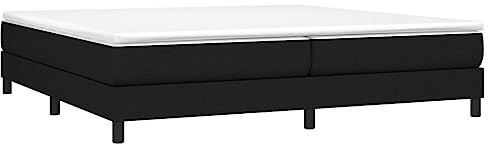 vidaXL Estructura de Cama con Somier, Somier de Matrimonio de Listones, Base de Cama Tapizada, Mueble para Dormitorio Hogar, Tela Gris Claro 200x200 cm