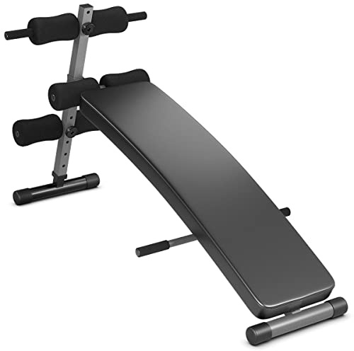 GYMAX Sit Up Bench, 440lbs Adjustable Incline Sit up Bench for Abs, Utility Workout Training Slant Bench for Home Gym, Multifunctional Exercise Fitness Equipment for Strength Training, Crunch Board Ab Bench