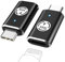 MoKo Lightning Buchse auf USB-C Stecker Adapter 2 Stück, USB-C auf Lightning Buchse Adapter für iPhone 16/15 Pro Max Plus, iPad, Laden/Datenübertragung, Nicht für Audio/OTG, Schwarz 35W