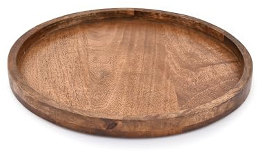 Mahasu Serving Tray Mango Wood Decorative Serving Tray Coffee Table Tray for Home Décor for Eating, Entertaining,Decorating and Organizing (30.48cm x 30.48cm x 2.54cm)