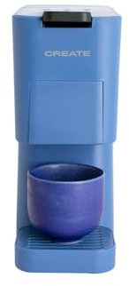 CREATE / THERA STUDIO/Cafetera multicápsula express y café molido azul cobalto/Panel de control táctil, 19bar, programable, 3 adaptadores intercambiables, sistema antivibración, 1450W