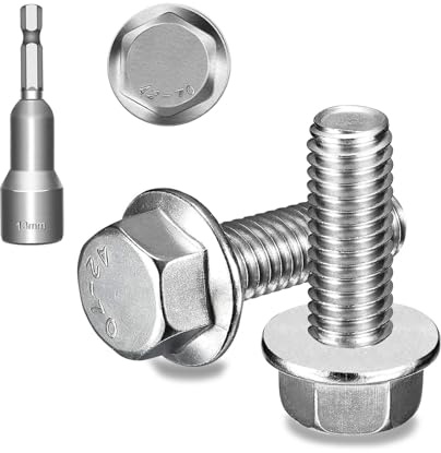 Ecitruz 25 st flänsskruv sexkantsskruv M8 x 20 mm linningsskruv DIN 6921 rostfritt stål A2 V2A skruvar med fläns för möbler, byggnadsverksamhet, teknik