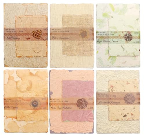 168 Fogli Carta Scrapbooking Carta Decorativa Vintage per Scrapbooking Carta Washi Accessori Decoupage per Bullet Journal Aesthetic Album Diario Fai da Te Scrapbook - Set di 6 temi