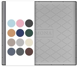 URMONA Alfombrilla Impermeable para Debajo del Fregadero de Cocina, de Silicona, para organizar estantes, Protector de Fregadero para armarios, cocinas y baños(Gris Claro,55 x 55 cm)