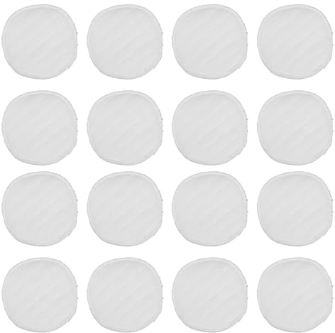 Gatuida Coppette assorbilatte riutilizzabili per l'allattamento al seno, 20 pezzi - Coppette assorbilatte anti-perdita in cotone bianco da 4,72 pollici - Morbide forniture per l'allattamento