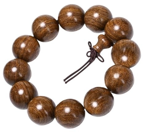 Träarmband av gyllene sandelträ – meditations-radkedja, buddhistiskt armband, klassiskt religiöst träsmycke | Chanting Everyday Wear män Buddhist monk Spiritual New Dad Father Gift Wrist