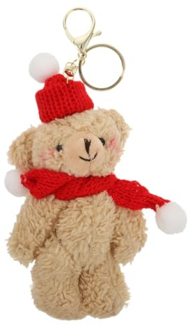 Gadpiparty Llavero de Oso de Peluche Marrón de Felpa Diseño Creativo, Multi-Funcional y Protege Llaves de Caídas