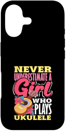 Ne sous-Estimez jamais Une Fille Qui Joue du ukulélé Coque pour iPhone 17