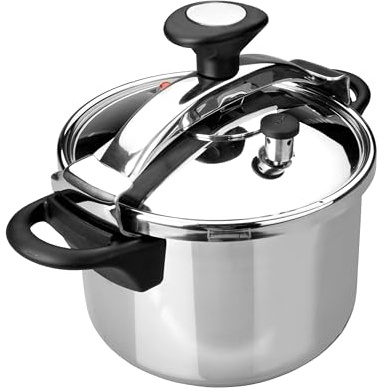 Lacor - 71872 - Olla a presión Classic, Acero inoxidable 18/10, Apta para inducción, 12 litros, Ø 26 cm, Válvula de seguridad