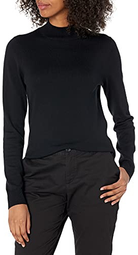 Amazon Essentials Sudadera ligera con cuello en pico (disponible en tallas grandes) Mujer, Negro, XXL