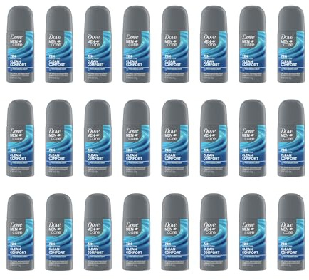 Dove Men+Care Antiperspirant Deodorant Dry Spray Clean Comfort 24 count For Men 72-hour Sweat and Odor Protection with Triple Defense Technology 1 oz