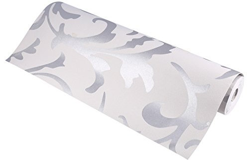 Papel de Contacto con Adhesivo para Pared, 10 x 0, Color Plateado