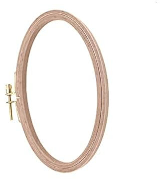 BWRMHME 10 x 15,2 cm Holz-Stickrahmen, oval, 5 Stück, Kreuzstich-Holzreifen, Quilt-Reifen, Bastelwerkzeug, 16 x 10 cm