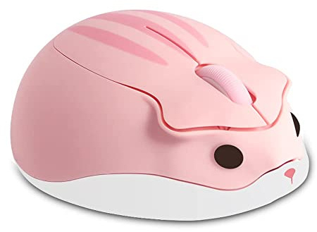 Pink Bluetooth Wireless Mouse, Cute Hamster Kawaii Silent Cordless Mouse, Portable Lightweight Quiet Gaming Mice for PC Laptop, Mac, iPad Pro, MacBook Pro/Air, Kids, Women, Girls, Office, Travel Gift