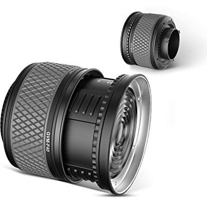 GVM F40 Objectif Fresnel avec Bowens Monture, Objectif Lumière Vidéo COB, éclairage à sortie Continue pour le Tournage Photographique, Outil de Mise en Forme de l'éclairage pour l'enregistrement vidéo