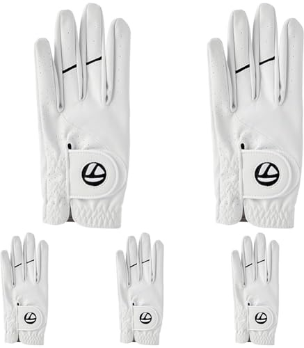TaylorMade Men's Stratus Tech Golf Glove, White, Small (Pack of 5)