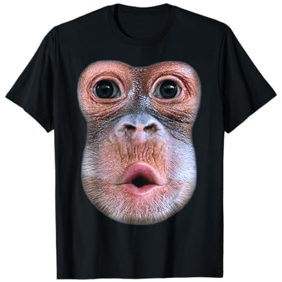 Cara divertida del estómago que sopla del mono, cara del estómago del soplo del mono Camiseta