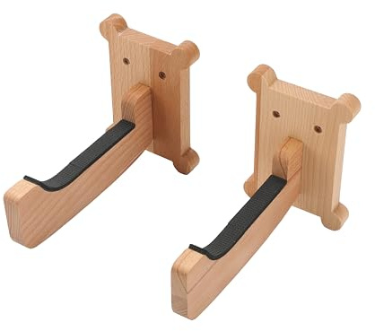 TUOJINRUIDA Surfbräda väggmonterat rack – bokträ surfbräda vägghängare med M6 expansionsbultar – vertikal surfbrädförvaring för longboard, kortbräda, skimboard