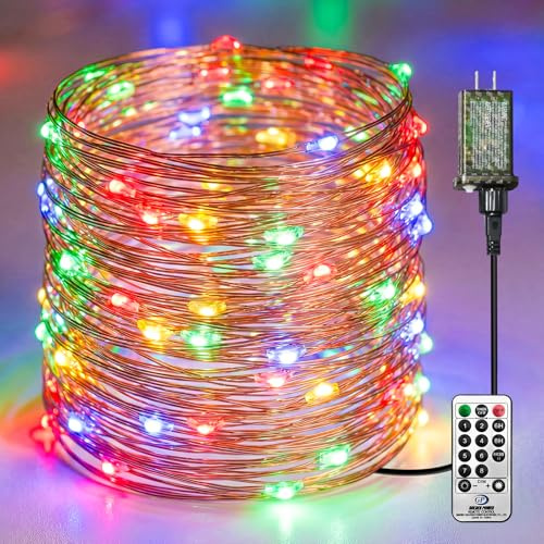 Fairdeer Plug-in Fairy Lights, 66 Ft 200 LED String Light with Remote, 8 Modes, Timer and Dimming Twinkle Lights for Indoor, Bedroom, Party, Decoration, Holiday, Multi-Colored