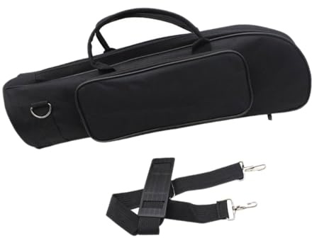 GOOHOCHY Bolsa Estuche Trompeta Oxford Acolchada Compartimentos Organizadores para Jóvenes Músicos Transporte Seguro Instrumento Portátil