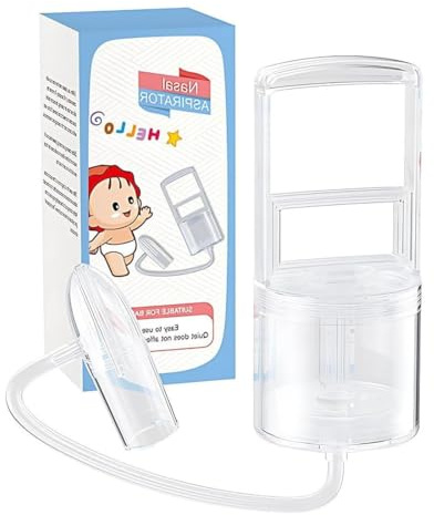 YIPFEN Aspirateur Nasal Manuel pour Bébé, Nettoyeur de Nez Portable, Pompe Nasale en Silicone Doux, Aspirateur Nasal de Voyage