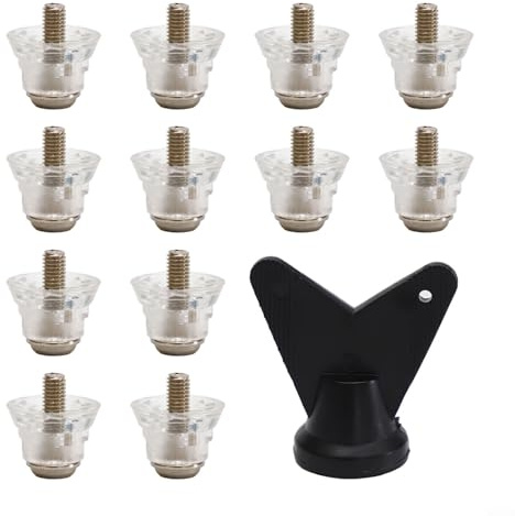 Set di 12 tacchetti di ricambio per scarpe da calcio, filettatura da 5 mm, per prato, pavimenti morbidi con chiave