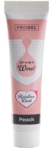 Colorant alimentaire professionnel Rainbow Dust ProGel, pêche 25 g
