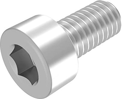 SECCARO Tornillo cilíndrico M5 x 10 mm, acero inoxidable V2A VA A2, DIN 912 / ISO 4762, hexágono interior, rosca completa, 20 piezas