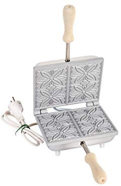 Galleta eléctrica para Ferratelle y monodosis de aluminio, rectangular, fina, 2 unidades