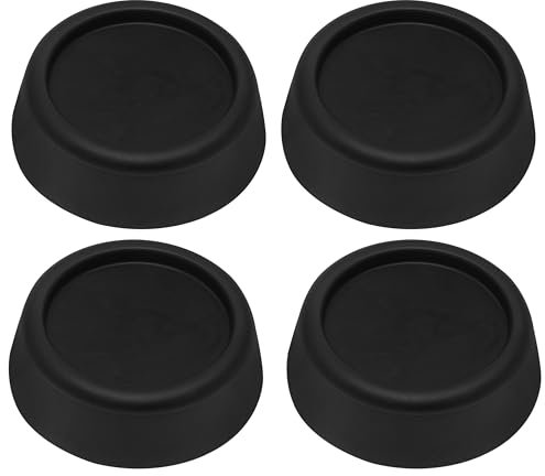 bePracti Vibrationsdämpfer für Waschmaschinen 4-er Set Schwarz, Füße Dämpfer Universal Schwingungsdämpfer Waschmaschinenpads Waschmaschinen Geräuschreduzierung