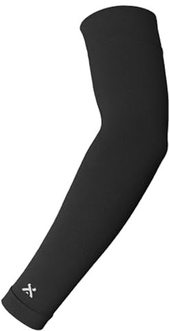 GEARXPro Arm Sleeve - Manchon Bras de Compression Sport - Padel, Tennis, Volley-ball et Cyclisme - Unisexe - Protection Musculaire, Performance et Récupération, Noir , L