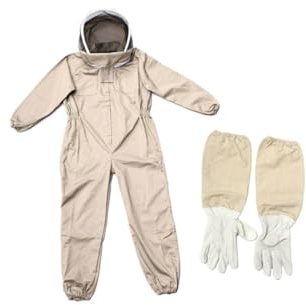 ifundom Beekeeper Suit One-piece Protective Costume with Breathable and Gloves for Men and Women Comfortable Unisex Beekeeping Clothing Xxl Random Glove Colors Random Color