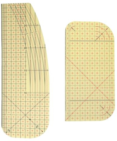 2 Piezas Regla para Planchar, Regla Patchwork Accesorio, Regla de Costura Semi Transparente, Ayuda para Dobladillos de Pantalones, Faldas y Mangas, Costura en Casa y DIY (30 x 10 cm & 20 x 10 cm)