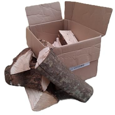 Legna da ardere in scatola peso 10 kg. 100% ecosostenibile: alberi danneggiati, pericolanti o in fase di seccatura. Carpino bianco, Carpino nero, Frassino e Rovere.