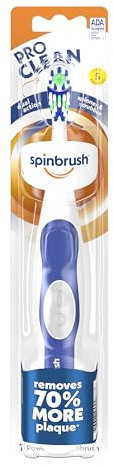 Spinbrush Proclean Battery Powered Toothbrush, Soft (Colors may vary)