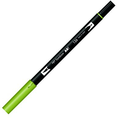 Tombow ABT-126 Fasermaler Dual Brush Pen mit zwei Spitzen, light olive