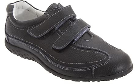 Boulevard Womens/Ladies Extra Wide Fitting Touch Fastening Shoes (7 UK) (Black)