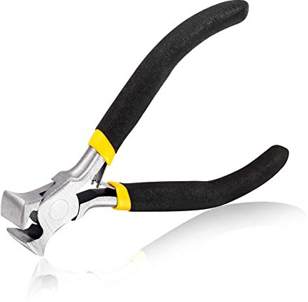 SPEEDWOX End Cutting Pliers End Nippers Long Reach 4 Inches Mini End Cutters Fine Precision Professional Wire Cutter with Damping Handles for Pulling Nails Brads