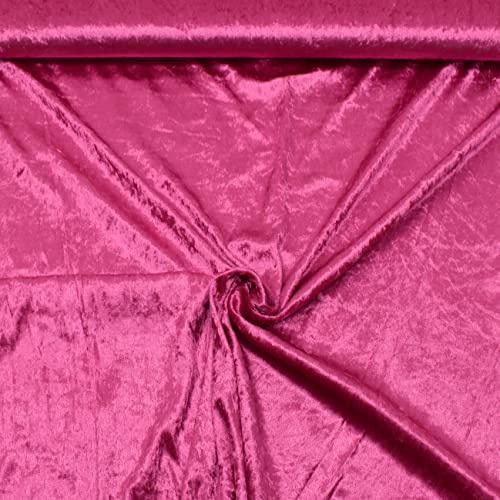 MAGAM-Stoffe 1m Katharina Pannesamt glänzender Samt Stoff Kleidung Kissen Möbel Meterware (06. Pink)