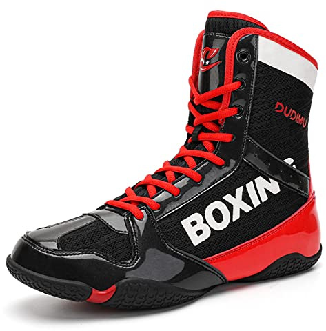 Chaussures de boxe pour homme - Chaussures de lutte pour adolescents - Muay Thai - Kickboxing - Boxers - Pour les entraîneurs - Arts martiaux - Respirant - Culturisme - Boots de boxe