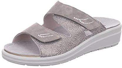 Rohde RIVELLA Damen, Frauen, Pantoletten, Slipper,Slides,Sandalen,Sommerschuhe,Freizeitschuhe,Backless Slipper,Mules,Clogs,Graphit,42 EU