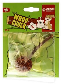 Croci Woodchuck Lolly Snack para roedores 100% Natural, Snack para Conejos, hámsters, Chinchillas y cobayas, Sabor a arándano/Pera/espino, 30 g