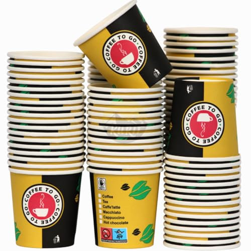 KURTT - Tasses à expresso à emporter - Tasse à café en carton - 4oz/120ml - 3000 pièces! - Gobelet à boire - Tasse à café - Tasse en carton - Tasse jetable - Tasse en papier