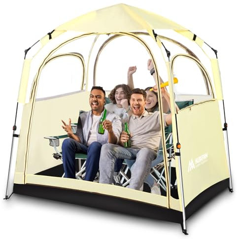 Huskfirm Sports All Weather Clear Rain Tent 1-4 Person With Detachable Top Cover and Sealed Floor for Outdoor Sports Events Camping Fishing