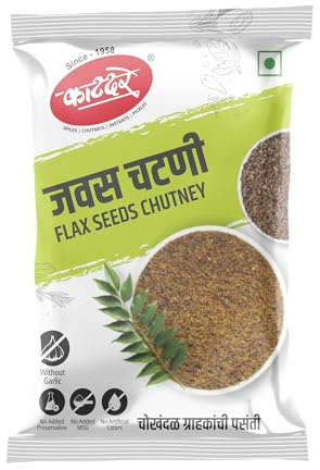 Katdare Flax Seeds Jawas Chutney | Pack of 3 (100g Each) | Roasted Flaxseed Savory Spread High Omega